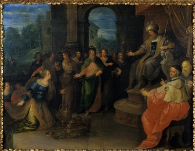 De Koningin van Sheba voor Salomo, voor 1640 door Frans II the Younger Francken