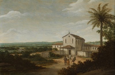 Kerkgebouw in Brazilië door Frans Post
