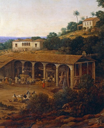 Suikerrietmolens in Brazilië door Frans Post