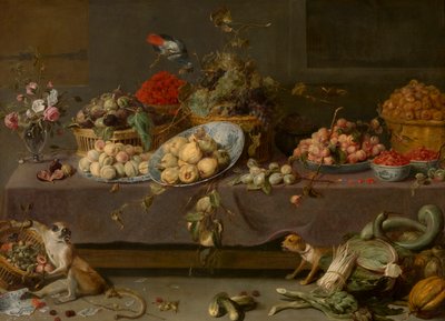 Bloemen en fruit door Frans Snyders or Snijders