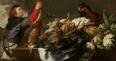 Stilleven met jager, ca. 1615 door Frans Snyders or Snijders