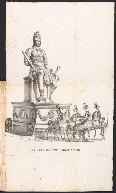 Reus Grootvader in de optocht voor de Heilige Rombout, 1825 door Frans Vervloet