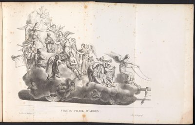 Vierde praalwagen in de optocht voor de Heilige Rombout, 1825 door Frans Vervloet