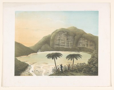 Kratermeer Kawah Putih te West-Java door Frans Wilhelm Junghuhn