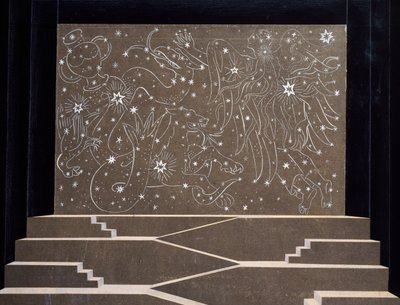 Scenografie door Frantisek Kysela (1881-1941) voor Die Zauberflöte van Wolfgang Amadeus Mozart door František Kysela
