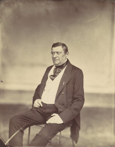 Zittende Man in Witte Vest en Donkere Jas, 1850s-60s door Franz Antoine