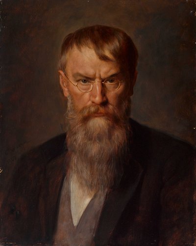 Portret van Franz von Lenbach 1836-1904, 1907 door Franz Defregger von