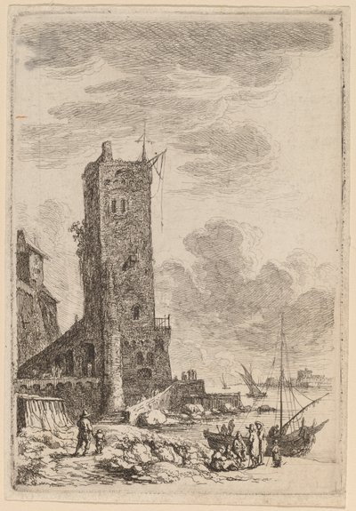 Haven van Livorno door Franz Edmund Weirotter