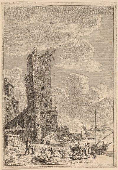 Haven van Livorno door Franz Edmund Weirotter