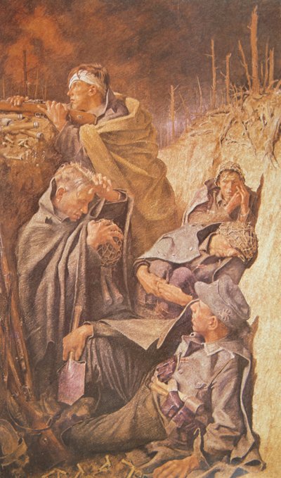 Duitse soldaten ingegraven door Franz Eichhorst