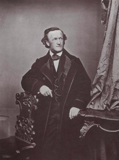 Richard Wagner, Duitse componist, 1860s door Franz Hanfstaengl