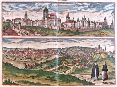Praag, hoofdstad van het Koninkrijk Bohemen, Tsjechië door Franz Hogenberg