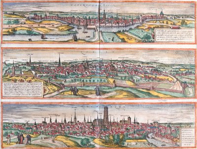 Gezichten van Bois le Duc (Buscumducis), in Nederland, Leuven (Lovanium) en Machelen (Mechlineen) in België door Franz Hogenberg