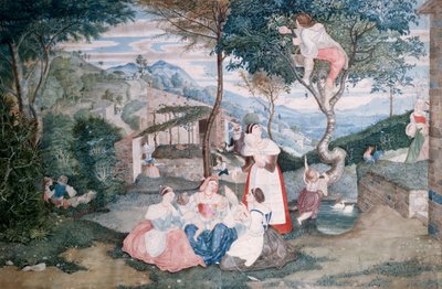 Duits: Italienisches Landleben Italiaans plattelandsleven door Franz Horny