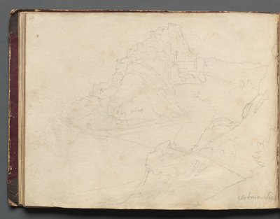 Album met Zichten op Rome en Omgeving, Landschapsstudies, pagina 20b: "Cervera" door Franz Johann Heinrich Nadorp