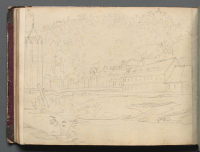 Album met uitzichten van Rome en omgeving, landschapsstudies, pagina 48b: Romeins landschap door Franz Johann Heinrich Nadorp