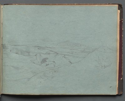 Album met Zichten van Rome en Omgeving, Landschapsstudies, pagina 52a: Romeins Landschap door Franz Johann Heinrich Nadorp
