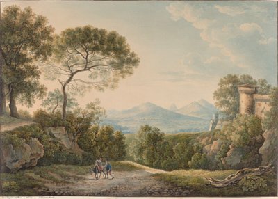 Uitzicht vanaf Tivoli over de Tiber Vallei bij Zonsondergang door Franz Kaisermann