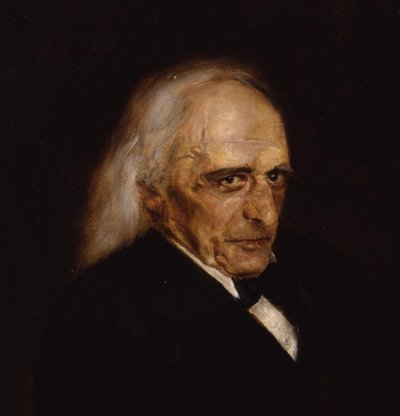 Portret van Theodor Mommsen 1817-1903 (detail), 1897 door Franz von Lenbach