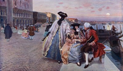 Na het Bal, Venetië door Franz Leo Ruben