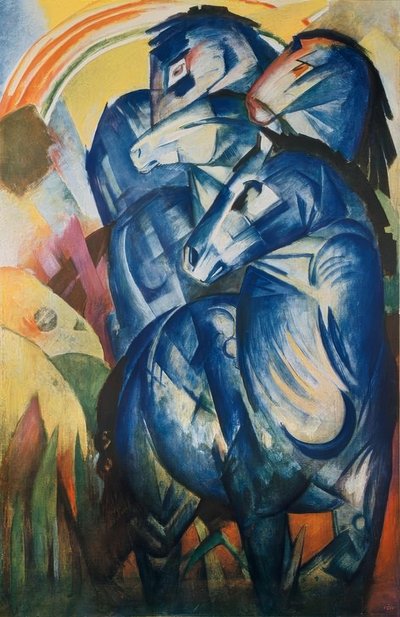 De toren van de blauwe paarden door Franz Marc