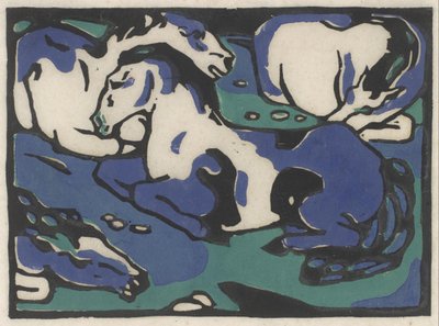 Paarden uitrusten door Franz Marc