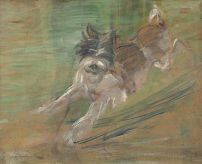Springende hond ‘Schlick’ door Franz Marc