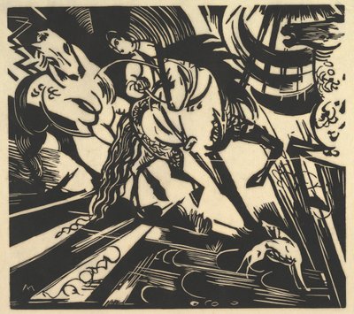 De rijschool door Franz Marc