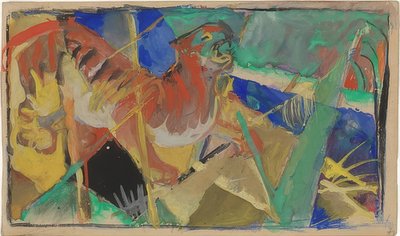 Tijger in de jungle. 1912-13 door Franz Marc