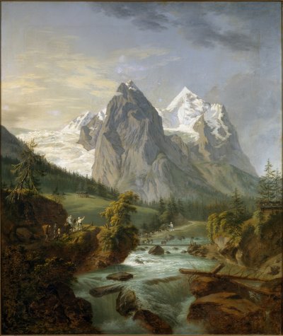Blick auf den Wetterhorn von Rosenlaui von Franz Niklaus König