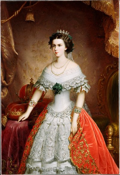 Portret van Elisabeth van Beieren, 1856 door Franz Russ the Elder