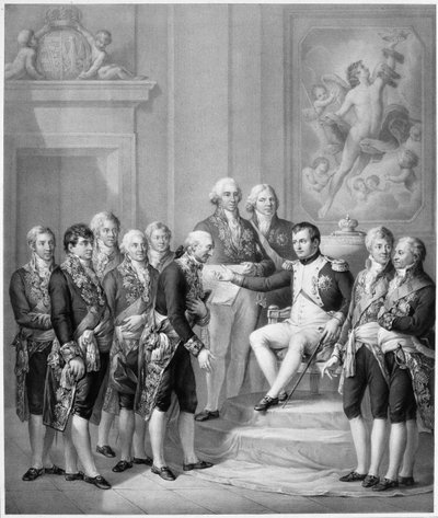 Napoleon (1769-1821) Geeft de Grondwet aan het Hertogdom Warschau, 1843 door Franz Seraph Hanfstaengel