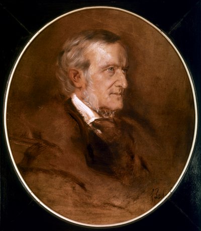 Portret van Wilhelm Richard Wagner (olieverfschilderij) door Franz Seraph von Lenbach