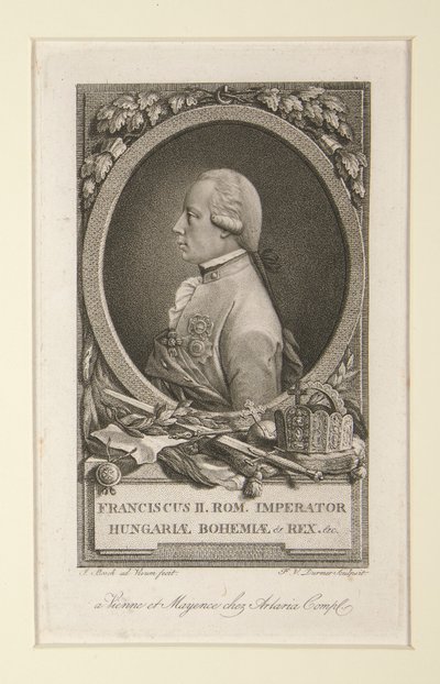 Franciscus II. Rom. Imperator Hungariae Bohemiae & Rex door Franz Valentin Durmer