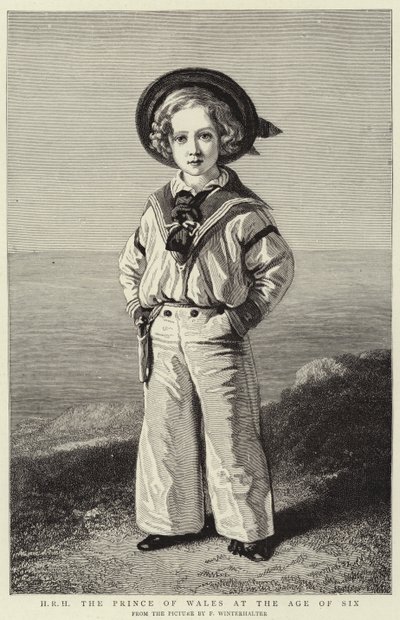 Z.K.H. De Prins van Wales op zesjarige leeftijd door Franz Xaver  Winterhalter (after)