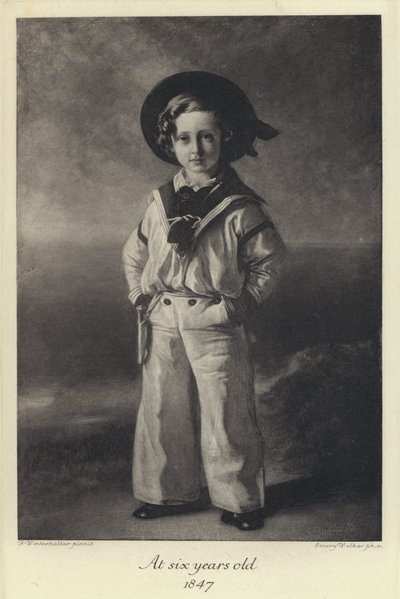 Koning Edward VII als kind, zes jaar oud door Franz Xaver  Winterhalter (after)