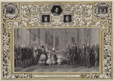 Hare Majesteit de Koningin ontvangt koning Louis Philippe in Windsor Castle, 8 oktober 1844 door Franz Xaver Winterhalter