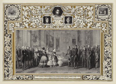 Hare Majesteit de Koningin ontvangt Koning Louis Philippe in Windsor Castle, 8 oktober 1844 door Franz Xaver Winterhalter