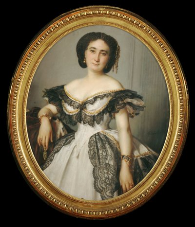 Portrait de femme - portret van een dame ... door Franz Xaver Winterhalter