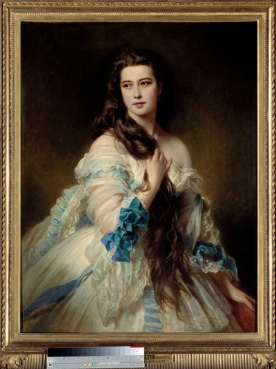 Portret van Madame Barbe door Rimsky Korsakov (1833-1878). Schilderij door Franz Xaver Winterhalter (1864) door Franz Xaver Winterhalter