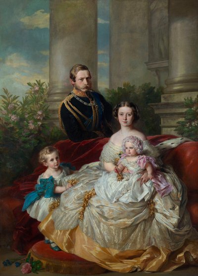 De familie van kroonprins en kroonprinses Frederik Willem van Pruisen door Franz Xaver Winterhalter