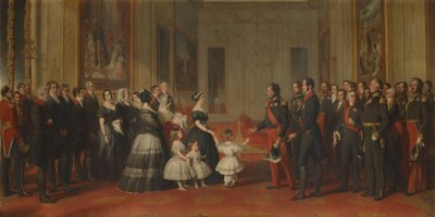 De ontvangst van Louis-Philippe, koning van Frankrijk, op Windsor Castle, 8 oktober 1844 door Franz Xaver Winterhalter