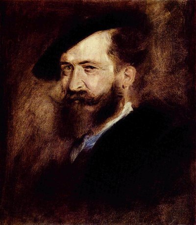 Portret van Wilhelm Busch door Franz von Lenbach