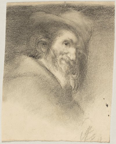Schets naar Vásquez; hoofd van Menippus; origineel: Madrid, Prado door Franz von Lenbach