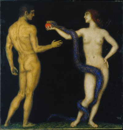 Adam en Eva door Franz von Stuck