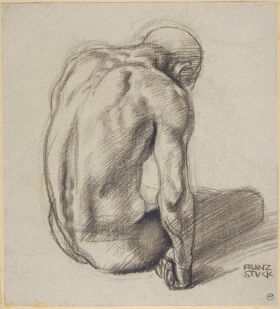 Zittende man door Franz von Stuck