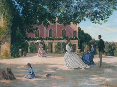 Frans: La Terrasse de Méric door Frédéric Bazille