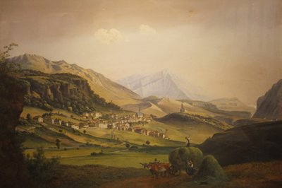 Frédérich Martens - View of Pieve Tesino door Frederic Martens