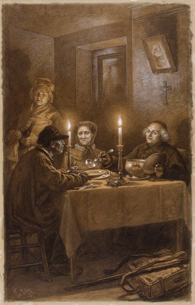 Frédéric Lix - De bisschop en de veroordeelde door Frederic Theodore Lix