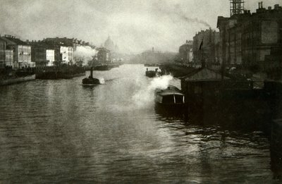 De Fontanka Rivier in Sint-Petersburg, Rusland, 1900s door Fred Boisson